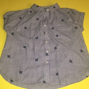 Heartloom button down short-sleeve shirt